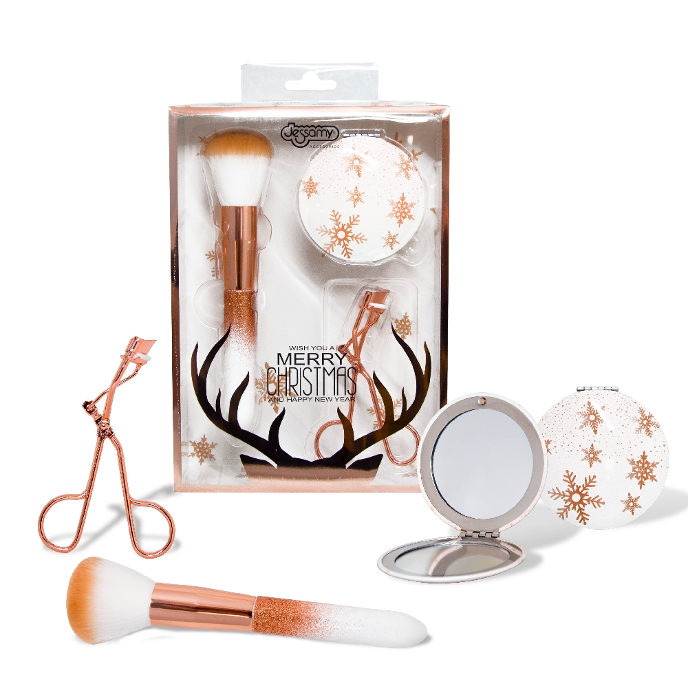 P03809 SET NAVIDAD BROCHA + ARQUEADOR + ESPEJO