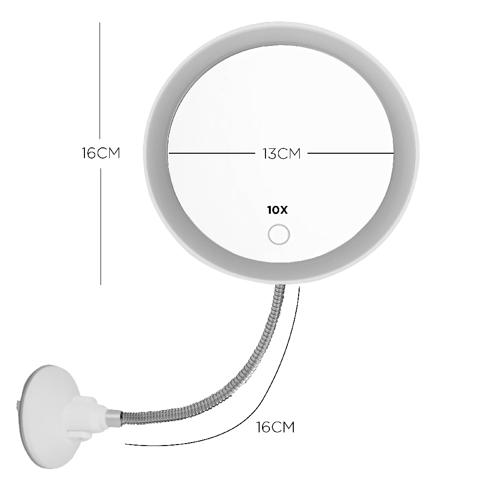 ESPEJO LED 10X CON VENTOSA | Vista 4