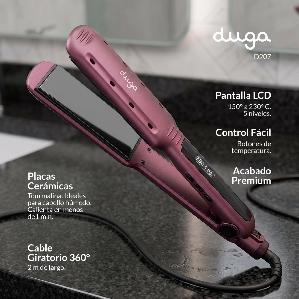 DUGA PLANCHA P/CABELLOS HUMEDOS CERAMICA 70W | Vista 2
