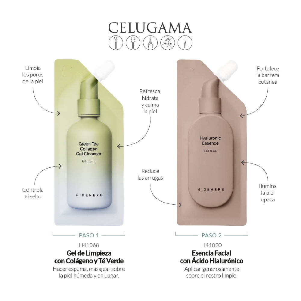 EXHIBIDOR RUTINA BASICA HIDEHERE x30 + 6 prob | Vista 2