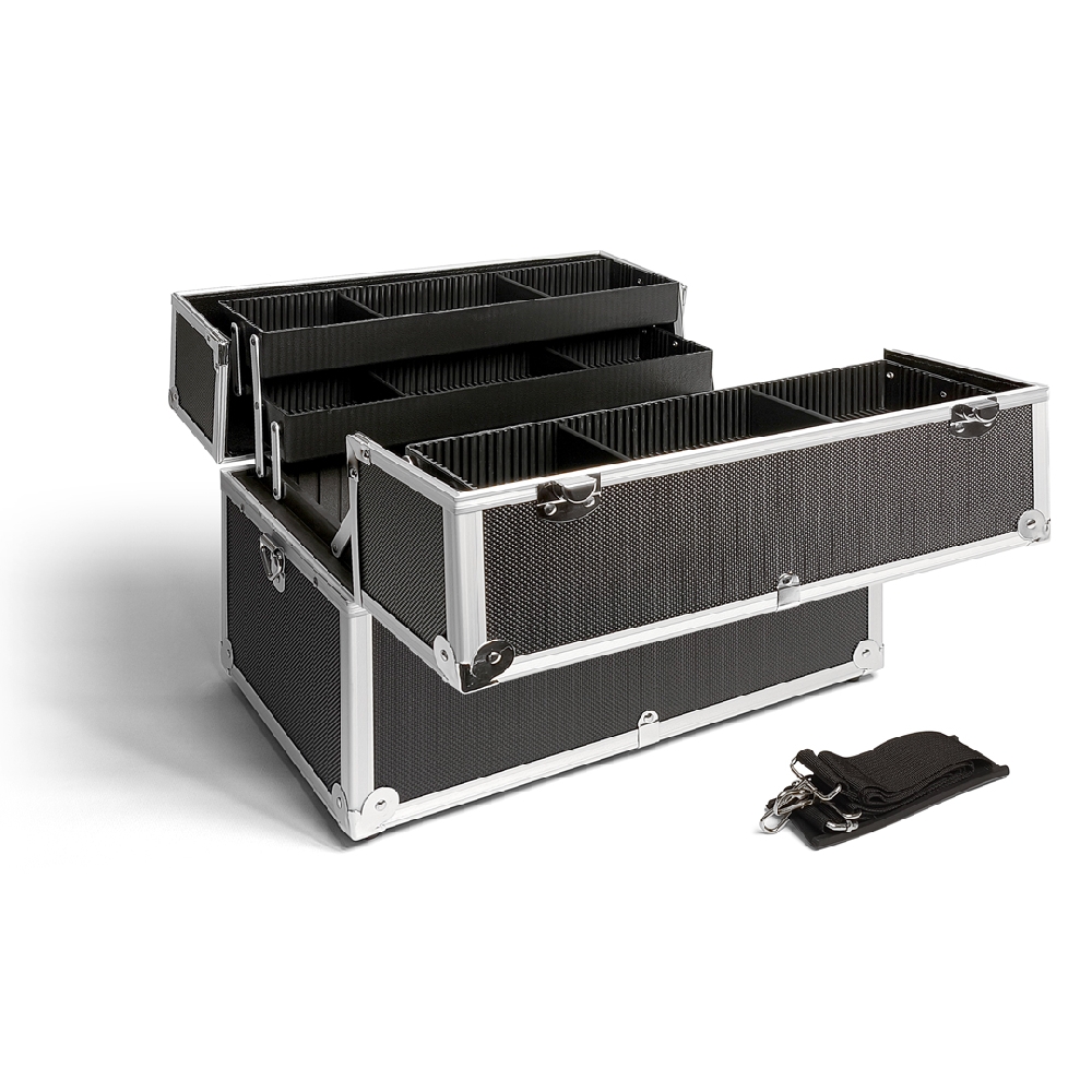 MALETIN NEGRO CON BANDEJAS | Vista 2