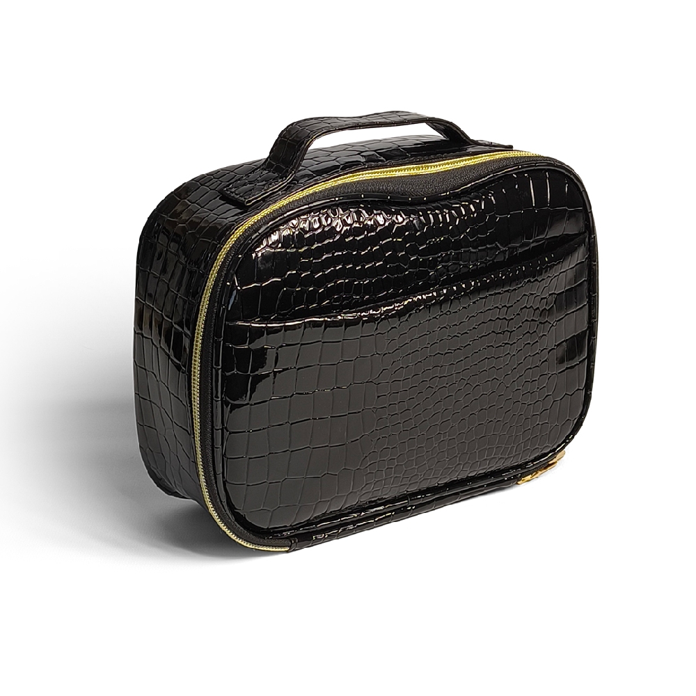 PORTACOSMETICO PORTABROCHAS CROCO NEGRO C/CIERRE | Vista 3