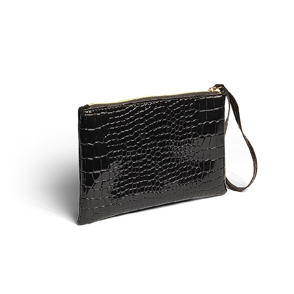 PORTACOSMETICO PORTABROCHAS CROCO NEGRO C/CIERRE | Vista 4