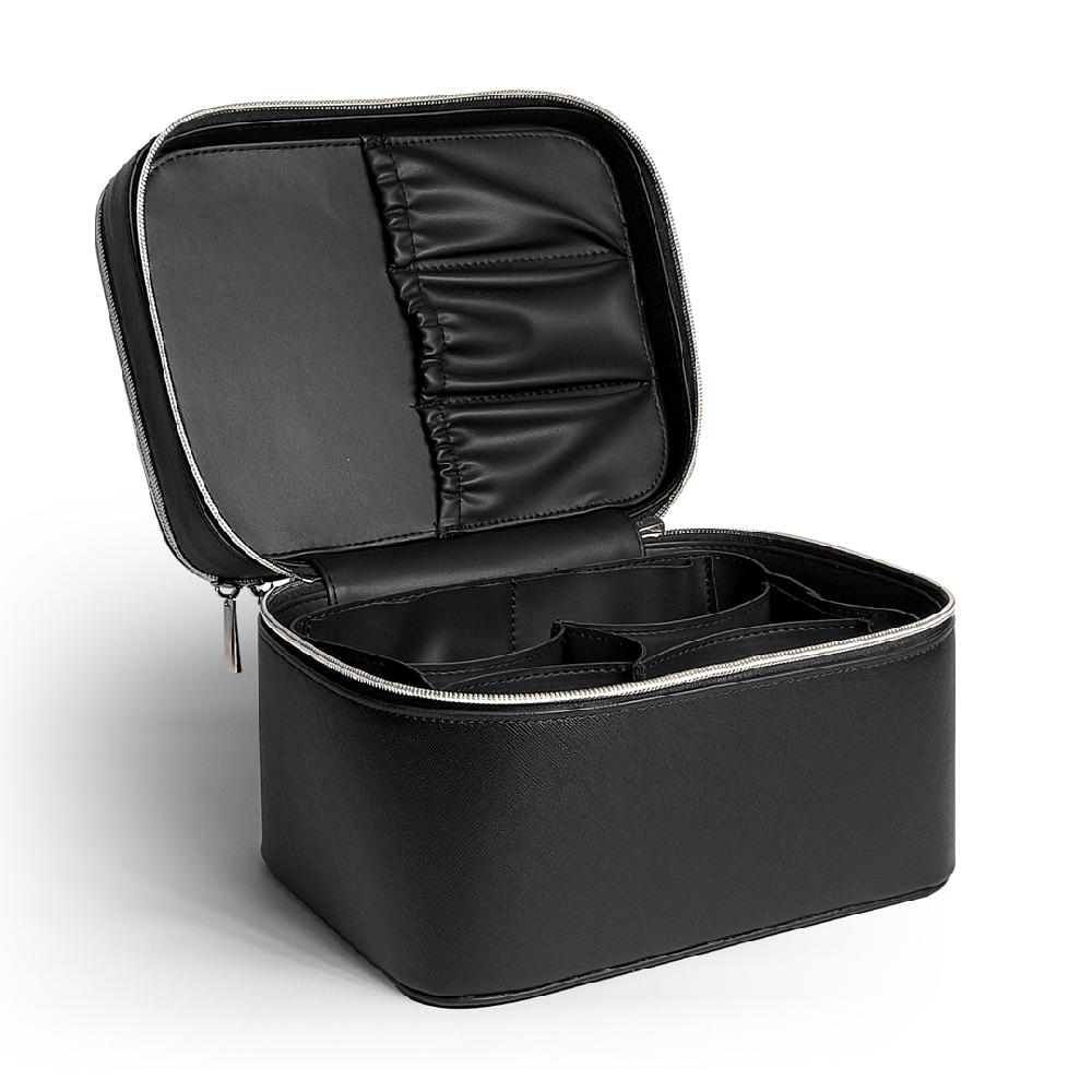 MALETIN PORTACOSMETICO PORTABROCHAS 2 CIERRES NEG. | Vista 2