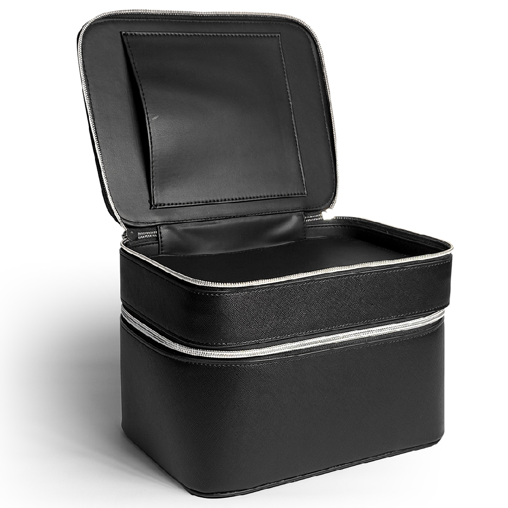 MALETIN PORTACOSMETICO PORTABROCHAS 2 CIERRES NEG. | Vista 3