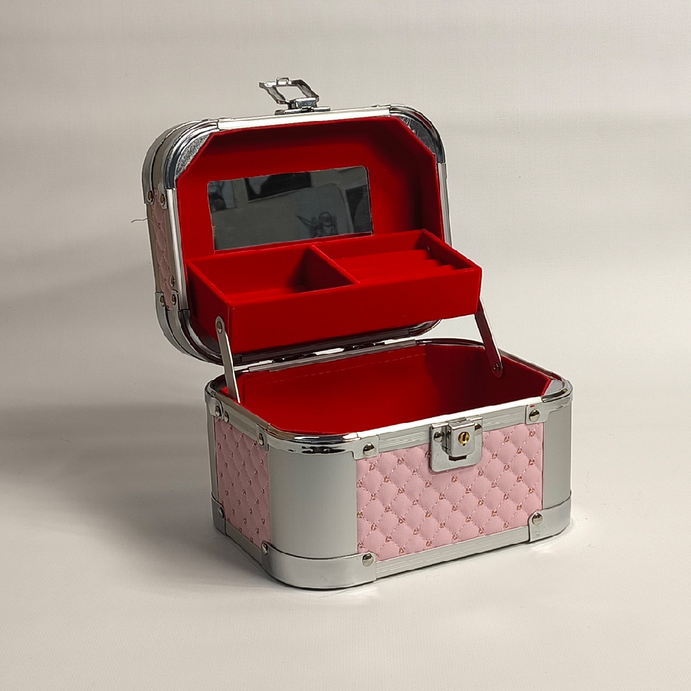 Maletín PVC chico con alhajero + 1 bandeja | Vista 2