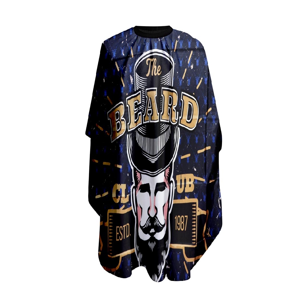 P00090 CAPA ESTAMPADA CON CUELLO ELÁSTICO Y GANCHOS