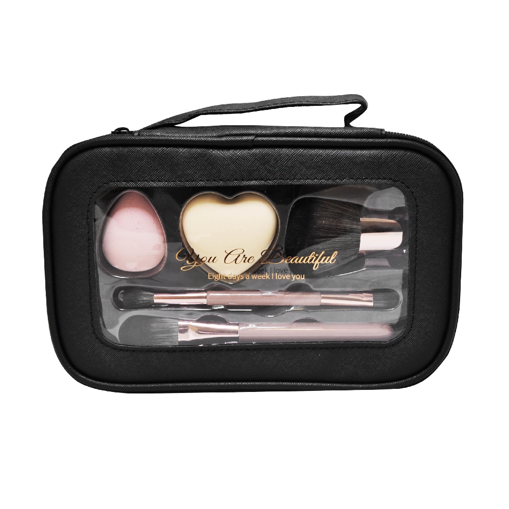 P03803 SET MAQUILLAJE BLACK X 5 ACCESORIOS