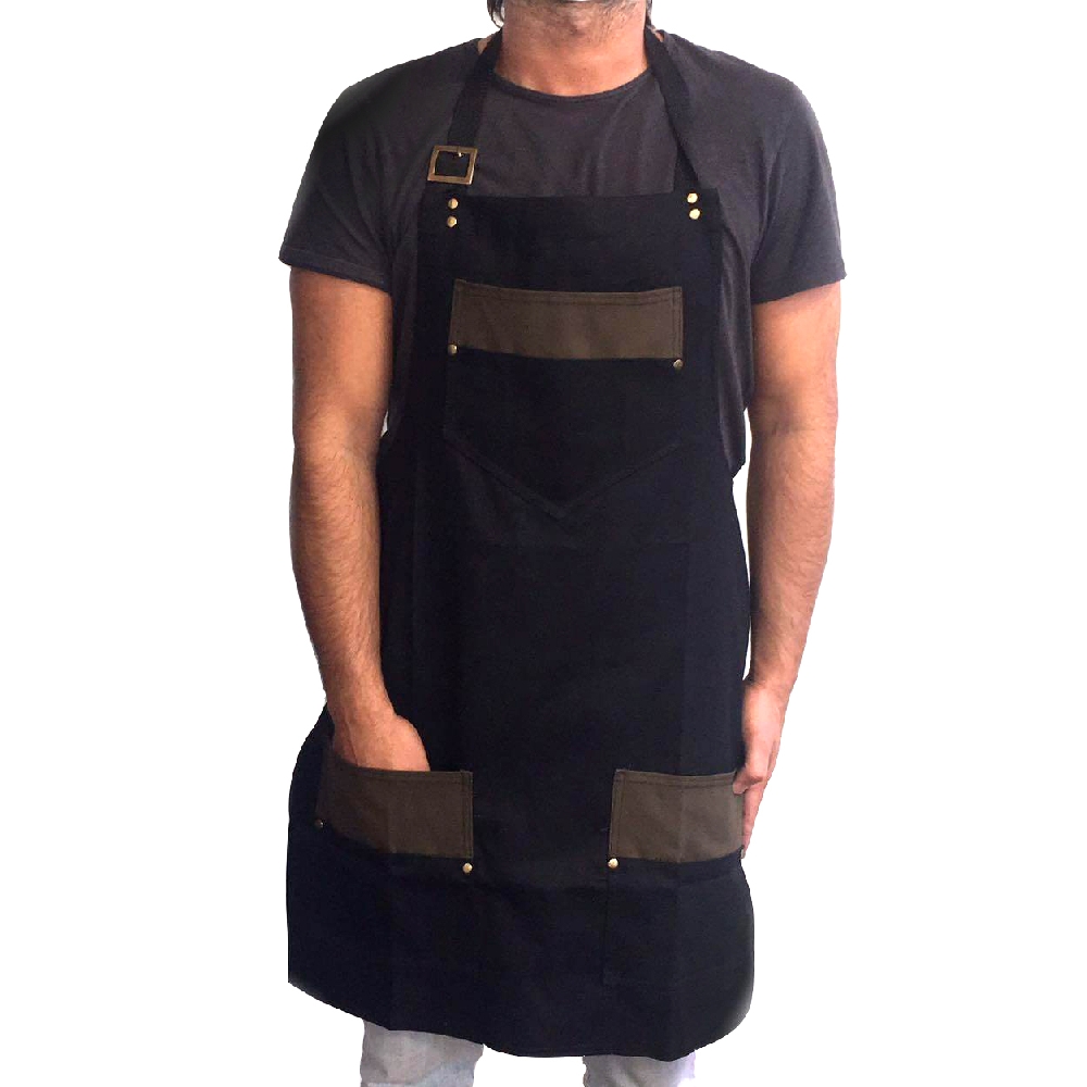 P00080 DELANTAL BARBERIA JEAN/GABARDINA