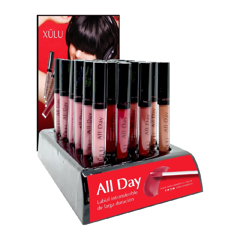 Z09250 BANDEJA LABIAL ALL DAY X 20 COLECCION ROCK & KISS