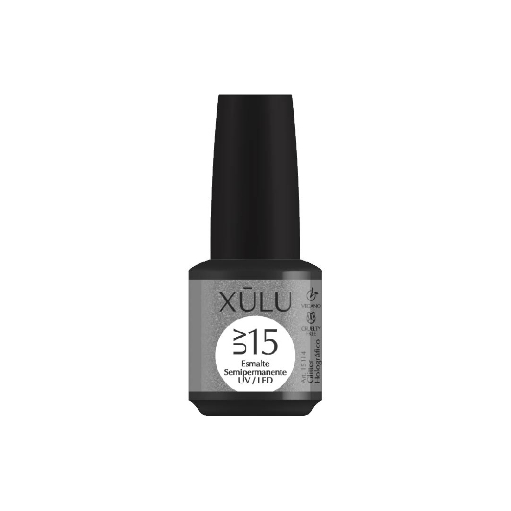 Z15114 X&Uacute;LU ESMALTE SEMI UV/LED n.114 Glitter Holog x15ml